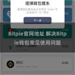 Bitpie官网地址 解决Bitpie钱包常见使用问题