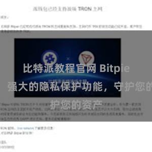 比特派教程官网 Bitpie钱包：强大的隐私保护功能，守护您的资产