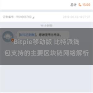 Bitpie移动版 比特派钱包支持的主要区块链网络解析