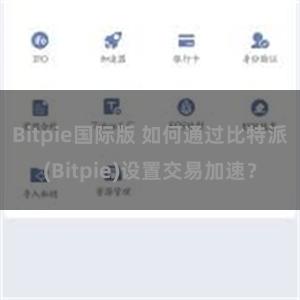 Bitpie国际版 如何通过比特派(Bitpie)设置交易加速？