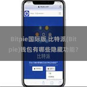 Bitpie国际版 比特派(Bitpie)钱包有哪些隐藏功能？