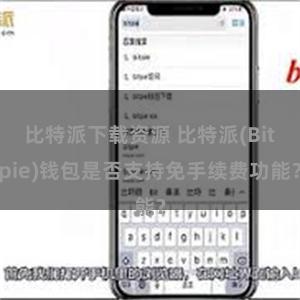 比特派下载资源 比特派(Bitpie)钱包是否支持免手续费功能？