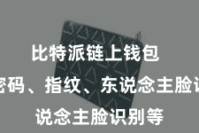 比特派链上钱包  包括密码、指纹、东说念主脸识别等